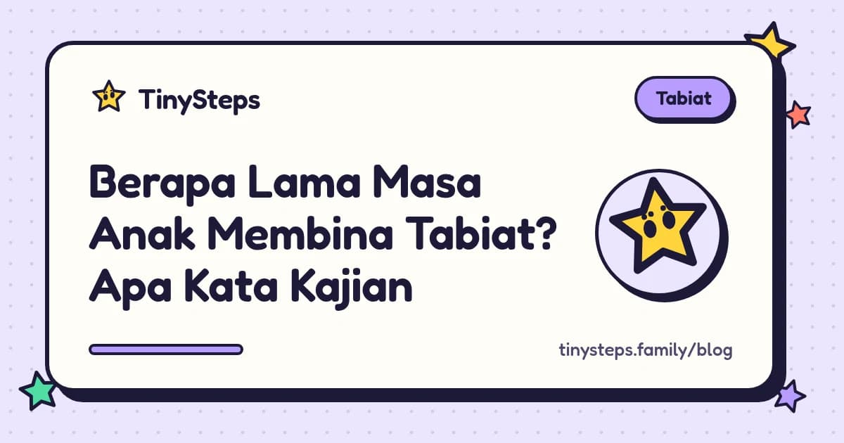 Seorang kanak-kanak menyangkut beg sekolah pada penyangkut di sebelah papan keluarga dengan barisan bintang yang semakin panjang