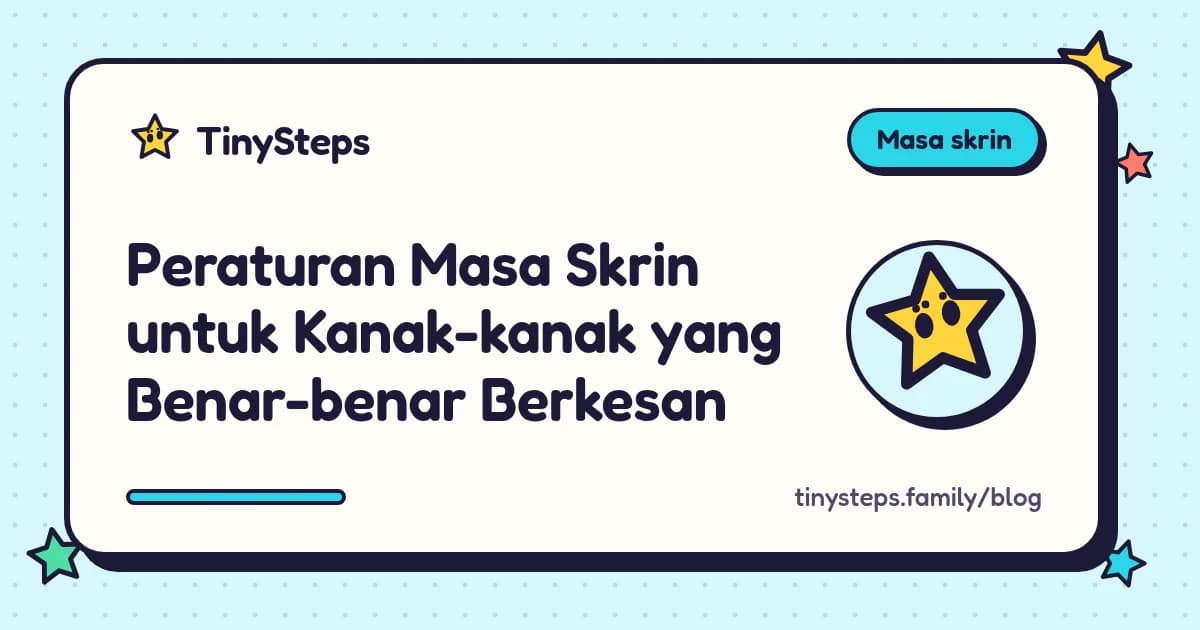 Kulit ilustrasi TinySteps: peraturan masa skrin untuk kanak-kanak yang benar-benar berkesan